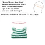 Knitted Hat Supplier - OEM Korean Style Ins Ear Striped 3D Embroidery