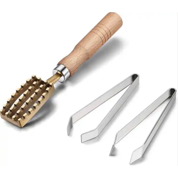 鱼鳞刮除器源头工厂 - 黄铜木柄工具代工