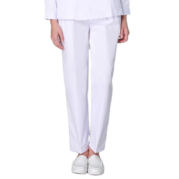 Nurse Pants Factory - OEM 65% Polyester 35% Cotton White Elastic