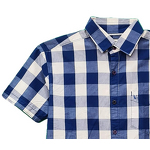 Mens Shirt Supplier - OEM Short Sleeve Checkered Print Summer Casual