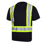 Hi Vis T-shirt Manufacturer - OEM Two Tone Wide Reflective Tapes Cotton