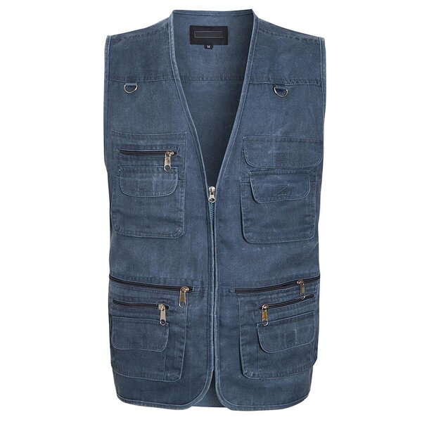 Denim Vest Factory - OEM Customized Casual Photographer Denim Big