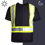 Hi Vis T-shirt Manufacturer - OEM Two Tone Wide Reflective Tapes Cotton