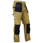 Cargo Work Pants Factory - OEM Men's Industrial Canvas Knee Pads Grey