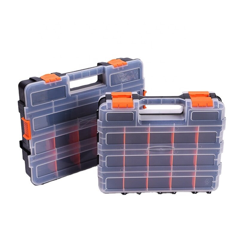 Plastic Toolbox Factory - OEM New Grid Transparent Screw Nut Storage