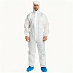 Blue Coveralls Manufacturer - OEM Bulk for Asbestos Abatement with Hood