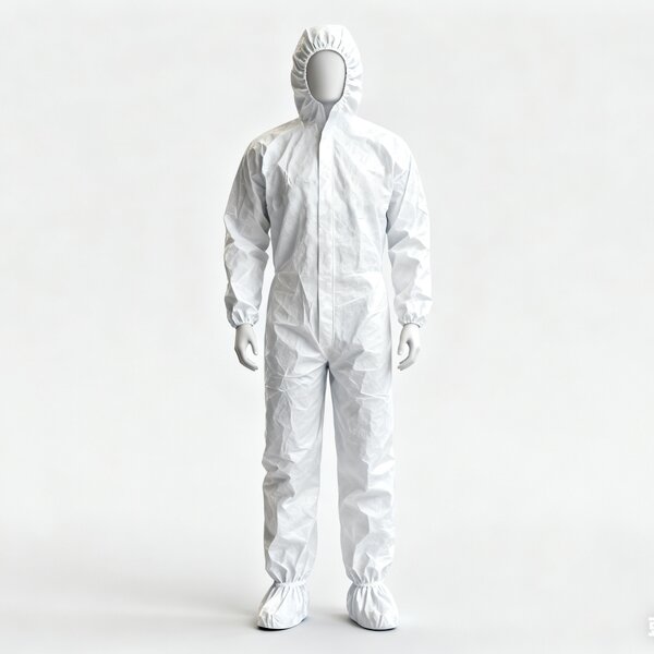 SMS Coveralls Supplier - OEM Type 5&6 White Polypropylene with Hood