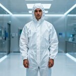 SMS Coveralls Supplier - OEM Type 5&6 White Polypropylene with Hood