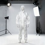 Blue Coveralls Manufacturer - OEM Bulk for Asbestos Abatement with Hood