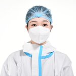 Medical Cap Supplier - OEM Disposable Blue White Clip Cap Non-woven
