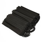 Black Facemasks Factory - OEM High Standard 3ply Flat Elastic Medical
