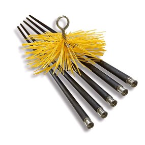 Chimney Sweeping Brush Kit Manufacturer - OEM 7m 5 PP Rods PVC Brush
