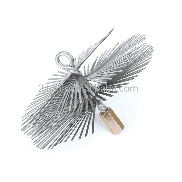 Chimney Cleaning Brush Factory - OEM Hot Sale Flat Wire Rotating Flue Brush
