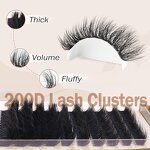 Cluster Lashes Supplier - OEM Factory Wholesale 200D Mink Fur