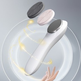 Facial Cleaning Brush Supplier - OEM 2 in 1 Silicone Cool Face Lifting Wrinkle Removal