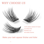 DIY Eyelash Kit Factory - OEM Individual Cluster Natural 3D Volume