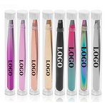 Eyebrow Tweezers Factory - OEM Gold Rose Gold Slant Stainless Steel