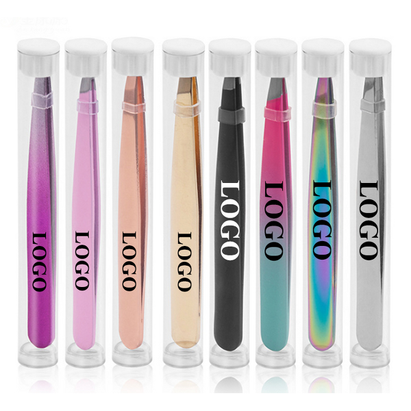 Eyebrow Tweezers Factory - OEM Gold Rose Gold Slant Stainless Steel