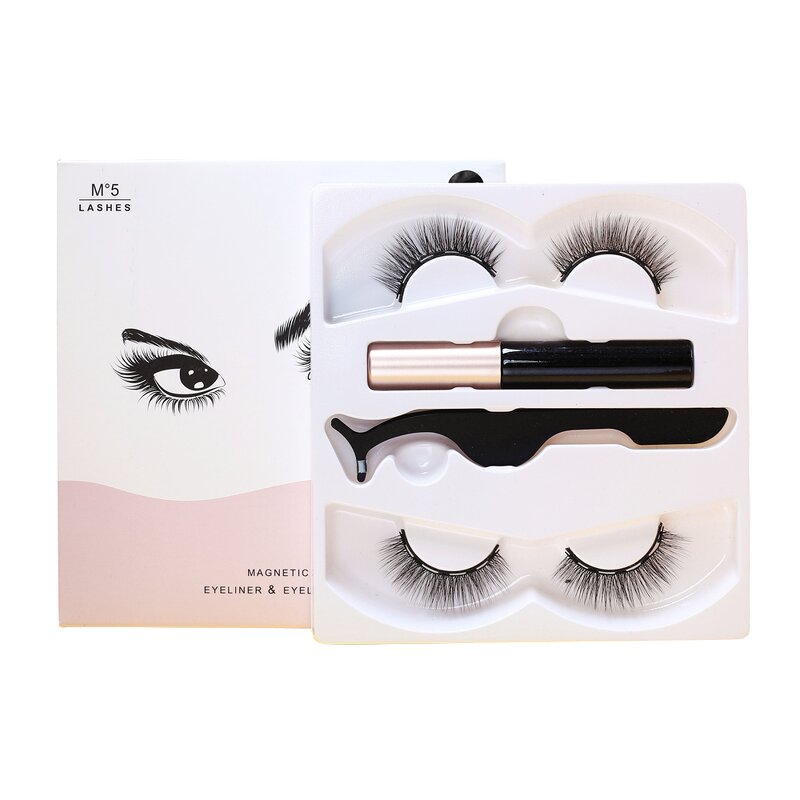 Magnetic Eyelashes Manufacturer - OEM 2 Pairs 5 Magnets Reusable