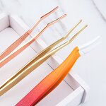 Eyelash Extension Tweezers Manufacturer - OEM 45 Degree Curved Stainless