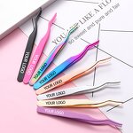 Eyelash Extension Tweezers Manufacturer - OEM 45 Degree Curved Stainless