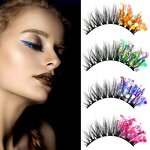 Glitter Lashes Supplier - OEM Luminous Fluffy Fiber Dramatic Shining