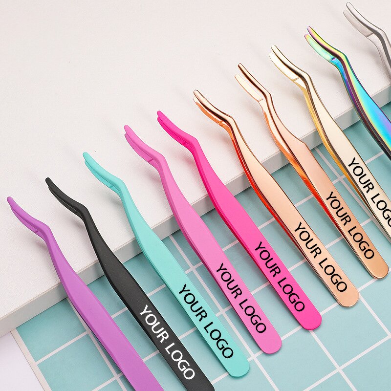 Eyelash Extension Tweezers Manufacturer - OEM 45 Degree Curved Stainless