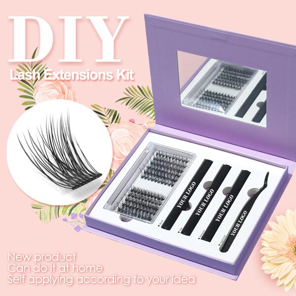 Individual Eyelashes Factory - OEM Mixed 3 Types with Bottom Lashes