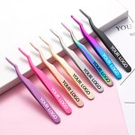 Eyelash Extension Tweezers Manufacturer - OEM 45 Degree Curved Stainless