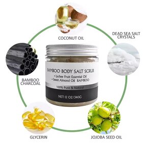 Bamboo Salt Scrub Manufacturer - Organic Whitening Exfoliating Deep Cleansing