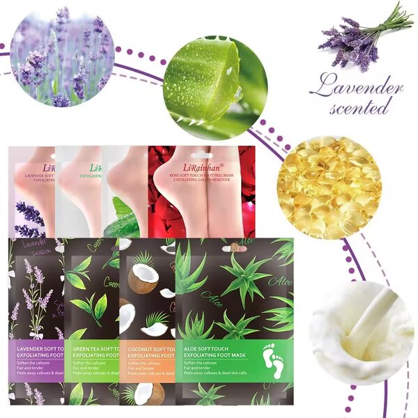 Foot Peel Mask Supplier - Custom Organic Lavender Exfoliating Baby Soft