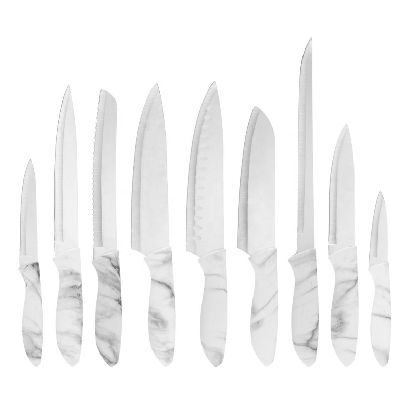 Japanese Knife Set Factory - OEM 9 PCS Marble Handle