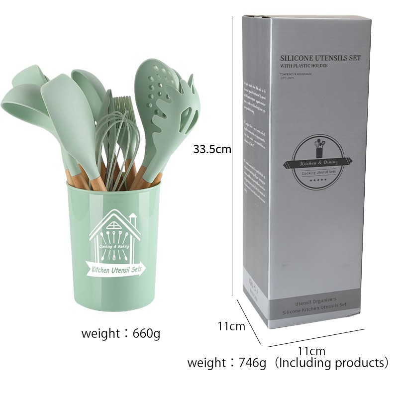 Kitchen Accessories Factory - OEM 12-Piece Wooden Handle