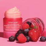 Lip Mask Supplier - Moisturizing Strawberry Overnight Nourishing Balm