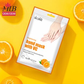 Orange VC Hand Mask Factory - OEM Whitening Nourishing Vitamin Gloves
