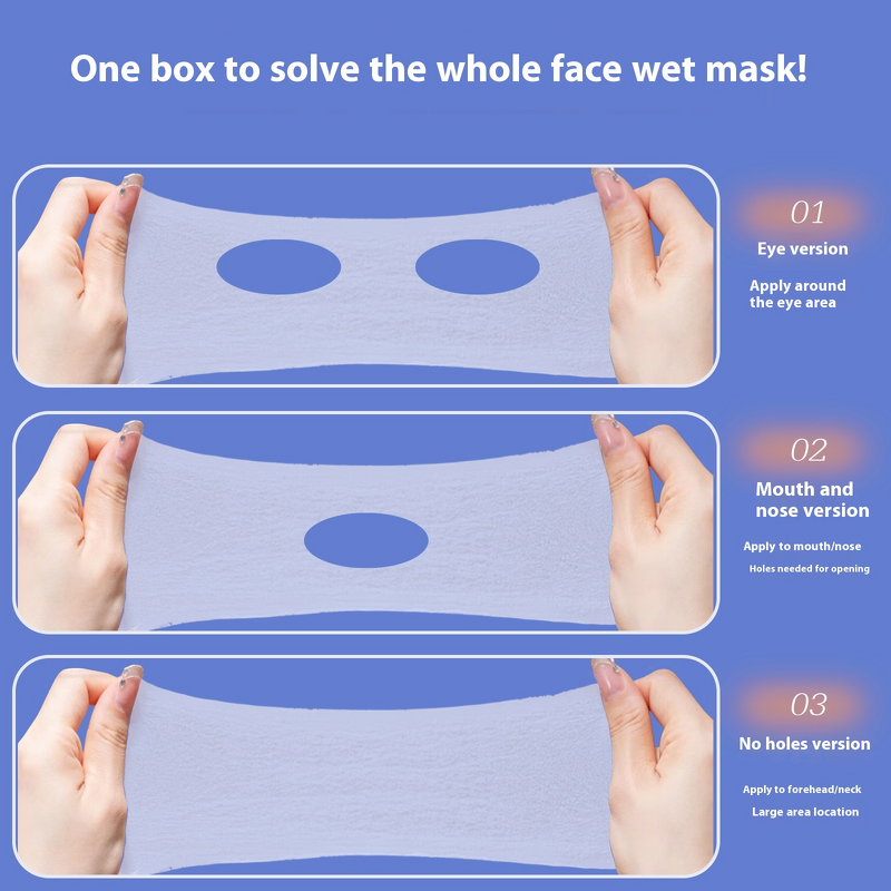 Wet Compress Towel Supplier - Customized Three-in-One Hydrating Eye Nose