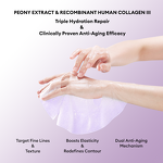 Recombinant Collagen Mask Factory - OEM Peony Sheet Hydrating Elasticity