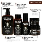 Men Face Set Manufacturer - OEM 5PCS Tallow Moisturizing Anti Aging Pores