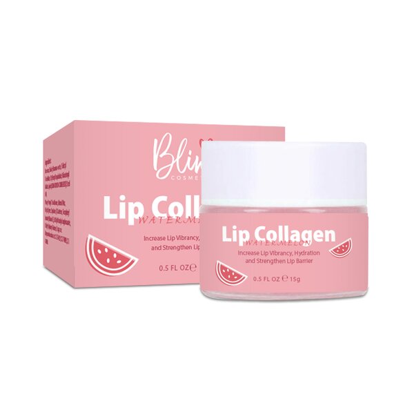 Lip Sleeping Mask Manufacturer - OEM 15g Vitamin C Watermelon Collagen Plumping