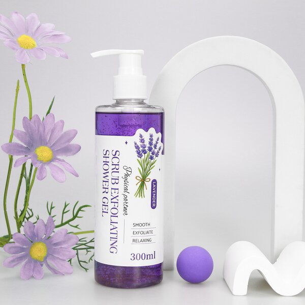 Shower Gel Manufacturer - OEM Lavender Scrub Exfoliating All Skin Types