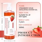Shower Gel Manufacturer - OEM Strawberry Scrub Exfoliating Removing Impurities