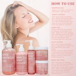 Body Care Set Manufacturer - OEM Rose 5 Items Improves Texture Not Sticky