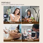 Beauty Lamp Manufacturer - OEM 20W Foldable Half Moon Ring Light Stand