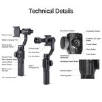 Smartphone Gimbal Manufacturer - OEM 3 Axis Black Handheld Stabilizer