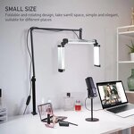 Beauty Lamp Manufacturer - OEM 20W Foldable Half Moon Ring Light Stand