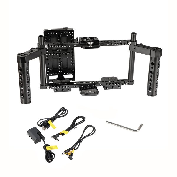Camera Monitor Cage Rig Manufacturer - OEM Adjustable Dual Cheese Handle Power