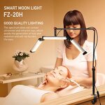 Beauty Lamp Manufacturer - OEM 20W Foldable Half Moon Ring Light Stand