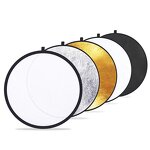 Photography Reflector Manufacturer - OEM 5 in 1 Collapsible Silver Gold White