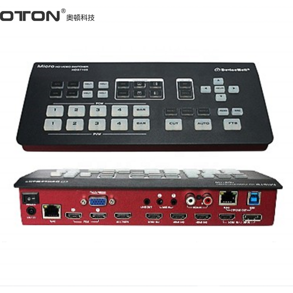 Live Stream Video Switcher Manufacturer - OEM 4 HD-MI 1 DP SDI Input