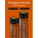 Rechargeable Battery Manufacturer - OEM 1.5V Type C Lithium AA 3400mwh USB C Charger